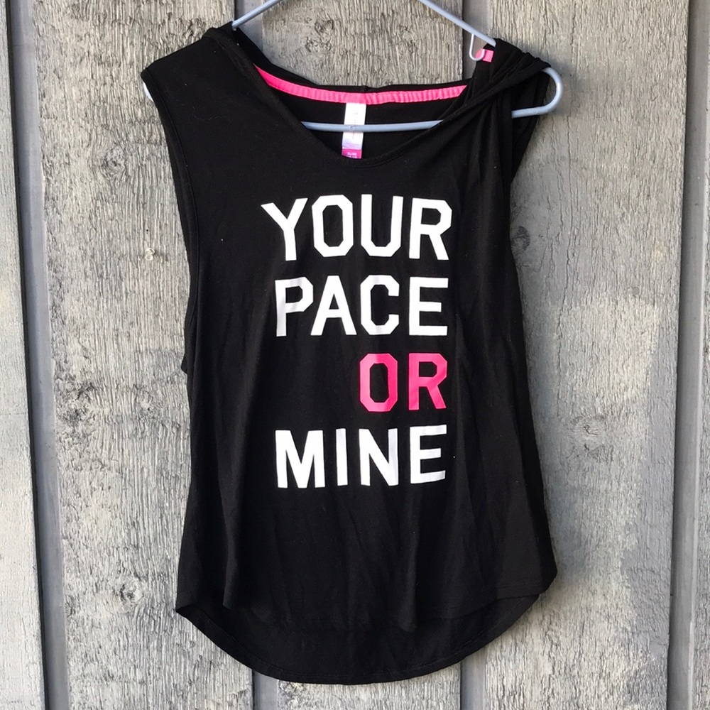 Cute work out tank with hood!